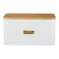 Typhoon Otto White Steel Bread Bin with Bamboo Lid image number 0