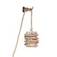 Gray Abstract Rattan Wall Sconce image number 1