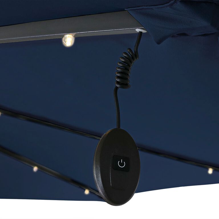 Cantilever Patio Umbrella with Solar LED Lights image number 4