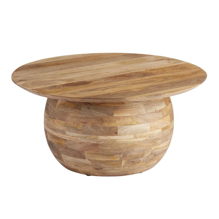 Gregor Round Driftwood Wood Ball Coffee Table image number 1