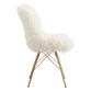 Cypress Ivory Faux Flokati Upholstered Chair image number 3