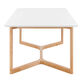 Oxford Matte White and Natural Wood Dining Table image number 3