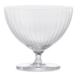 Crystal Ribbed Pedestal Dessert Bowl