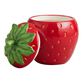 Hand Painted Ceramic Strawberry Figural Cookie Jar image number 2