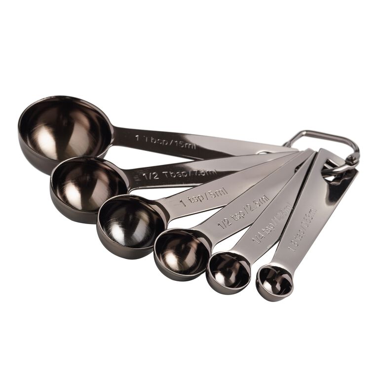 Graphite Gray Stainless Steel Nesting Measuring Spoons image number 1