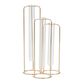 Gold and Glass Staggered Test Tube Vases image number 0