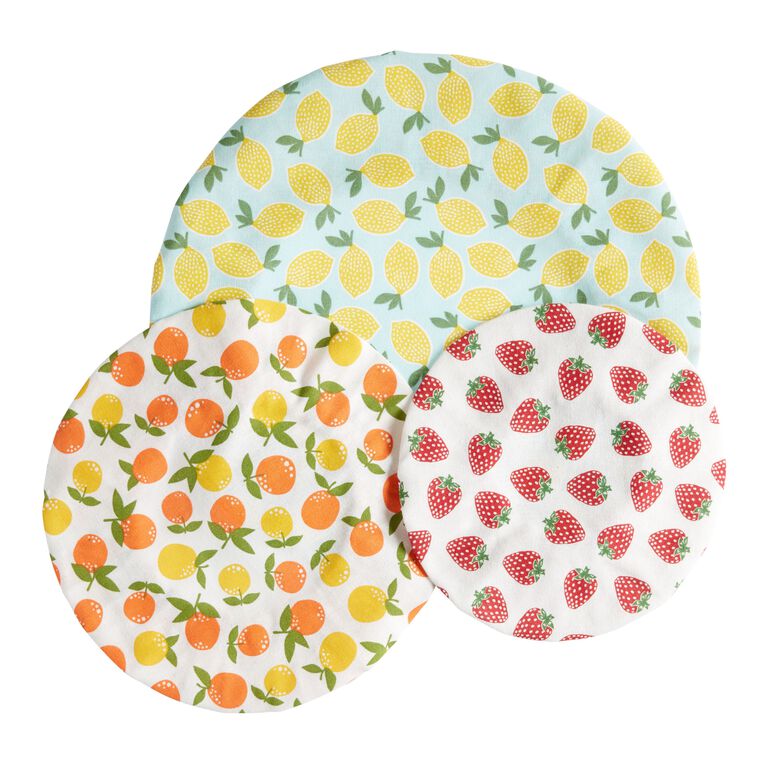 Fruit Pattern Cotton Bowl Covers 3 Pack image number 2