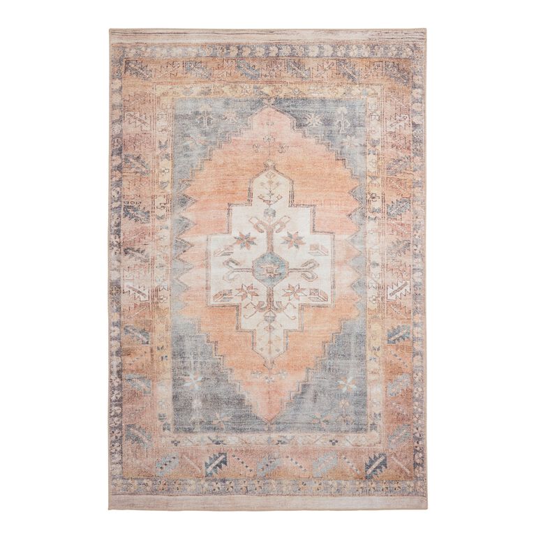 Chelsea Blush And Blue Persian Style Area Rug image number 1
