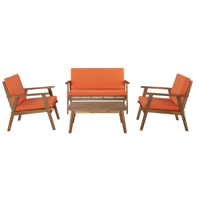 Stinson Mid Century 4 Piece Outdoor Furniture Set image number 1