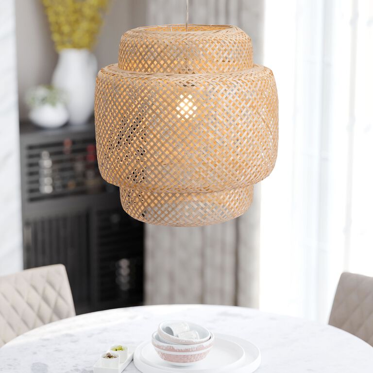 Adams Natural Bamboo Woven Pendant Lamp image number 4