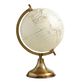 White Globe With Gold Stand image number 0