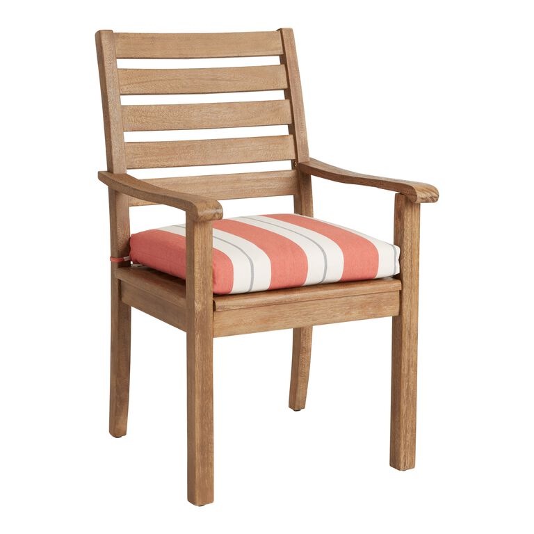 Sunbrella Persimmon Stripe Outdoor Chair Cushion image number 4