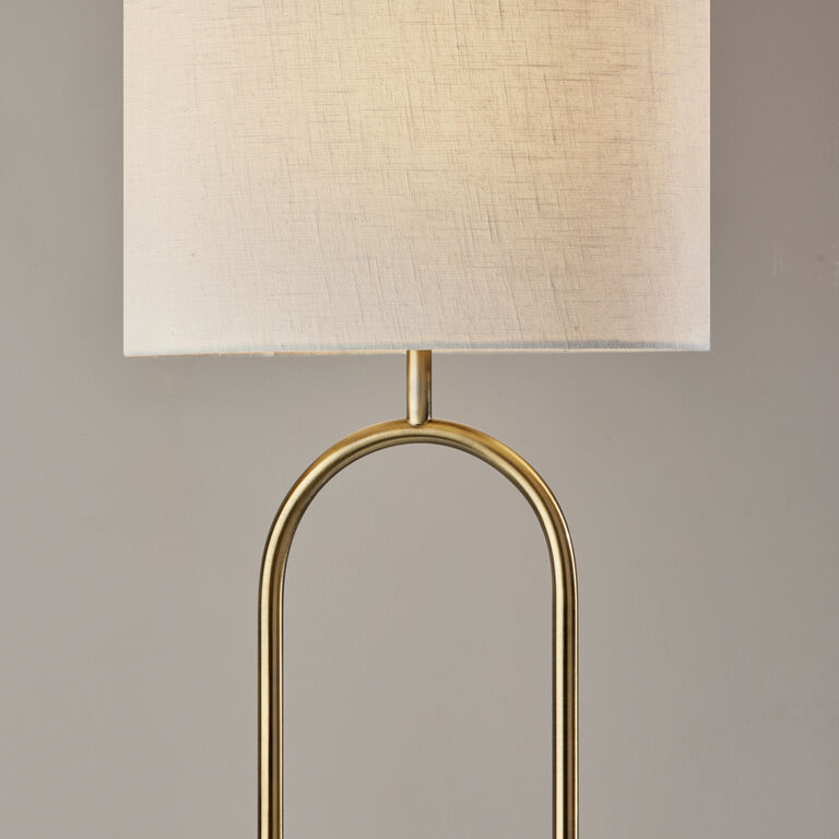 David Antique Brass Arched Floor Lamp image number 3
