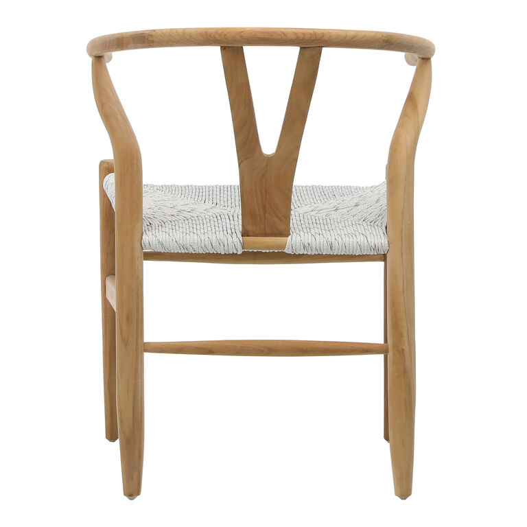 Manzanilla Two Tone Teak Mid Century Outdoor Dining Chair image number 5