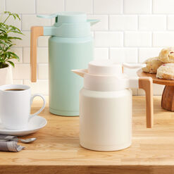 Stainless Steel and Wood Insulated Vacuum Carafe Collection