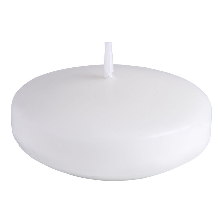 White Unscented Floating Candles 6 Pack image number 1