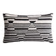Black And Oatmeal Abstract Indoor Outdoor Lumbar Pillow image number 0