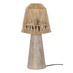 Ariana Wood And Jute Tassel Table Lamp