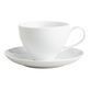 Spin White Porcelain Cup And Saucer Duo Set Of 4 image number 0