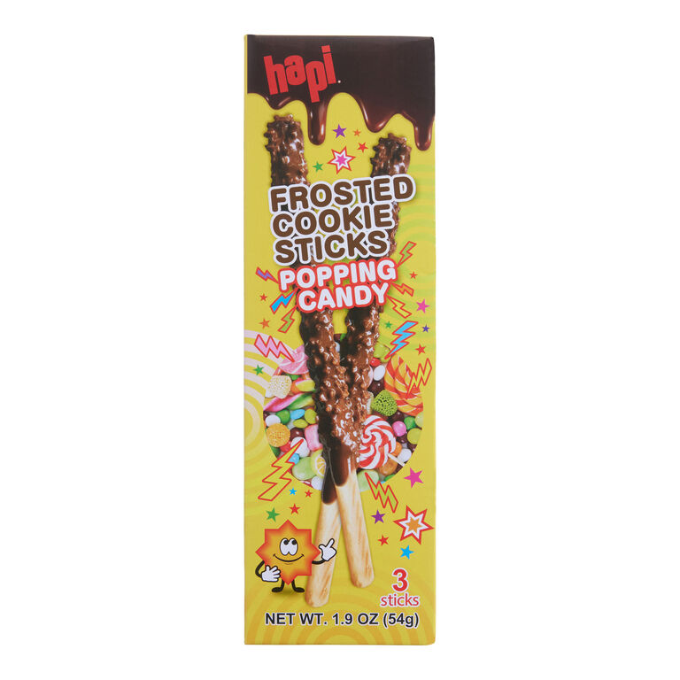 Hapi Popping Candy Chocolate Frosted Cookie Sticks 3 Pack image number 1