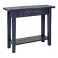 Leigh Antique Navy Blue Wood Console Table image number 0