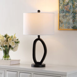 Thrale Black Resin Open Abstract Table Lamp