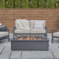 Mila Weathered Slate Steel Gas Fire Pit Table image number 1