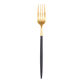 Shay Black And Gold Dinner Forks Set Of 6 image number 0