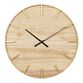 Wood Grain and Metal Wall Clock image number 0