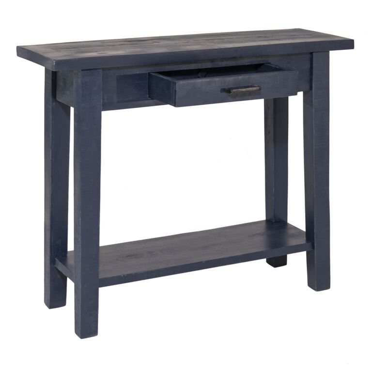 Leigh Antique Navy Blue Wood Console Table image number 3