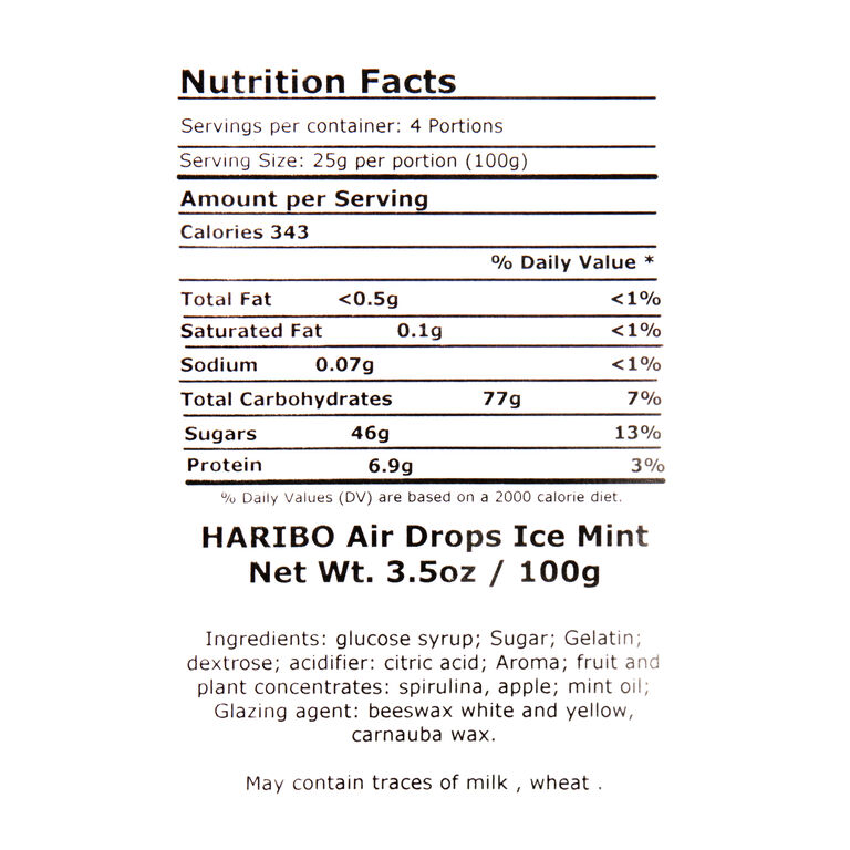 Haribo Ice Mint Air Drops Gummy Candy Set Of 2 image number 2