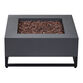 Kingston Square Slate Steel Gas Fire Pit Table image number 3