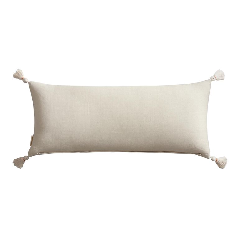 Extra Wide Diamond Stripe Indoor Outdoor Lumbar Pillow image number 3