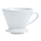 White Ceramic Euro Pour Over Coffee Dripper image number 0