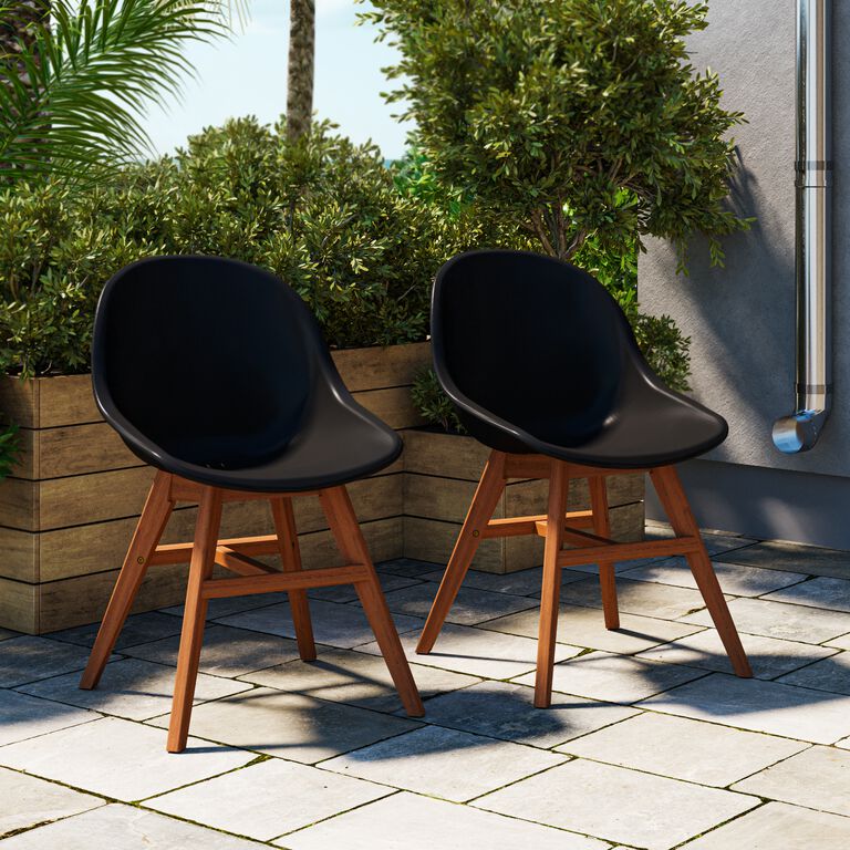 Jarle Molded Resin Outdoor Chair Set of 2 image number 3