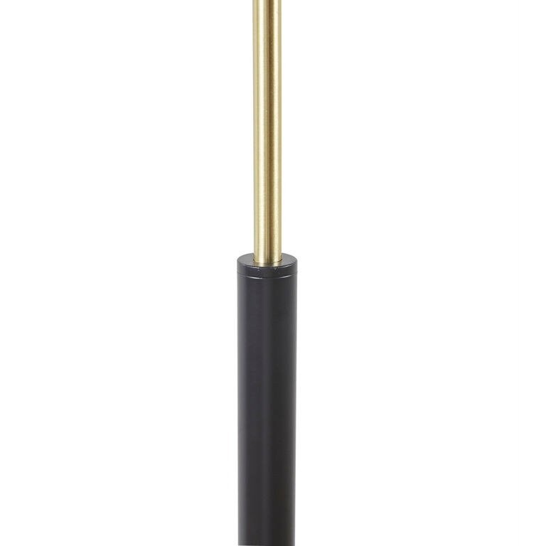 Tom Matte Black Metal and Frosted Glass Arc Floor Lamp image number 5