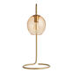 Esther Blush Glass and Gold Metal Arc Desk Lamp image number 2