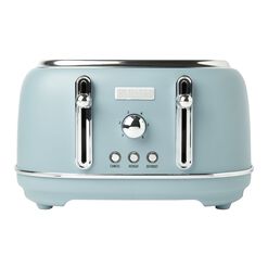 Haden Poole Blue Highclere 4 Slice Wide Slot Toaster