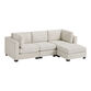 Hayes Cream Track Arm 4 Piece L Modular Sectional Sofa image number 1