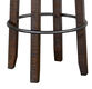 Hawes Mahogany And Metal Backless Swivel Barstool image number 2