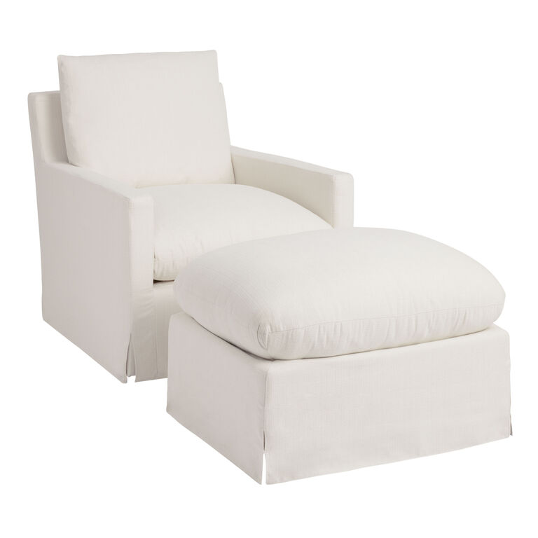Brynn Feather Filled Swivel Chair Ottoman image number 5