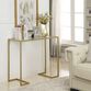 Gold Glass Top Console Table image number 1