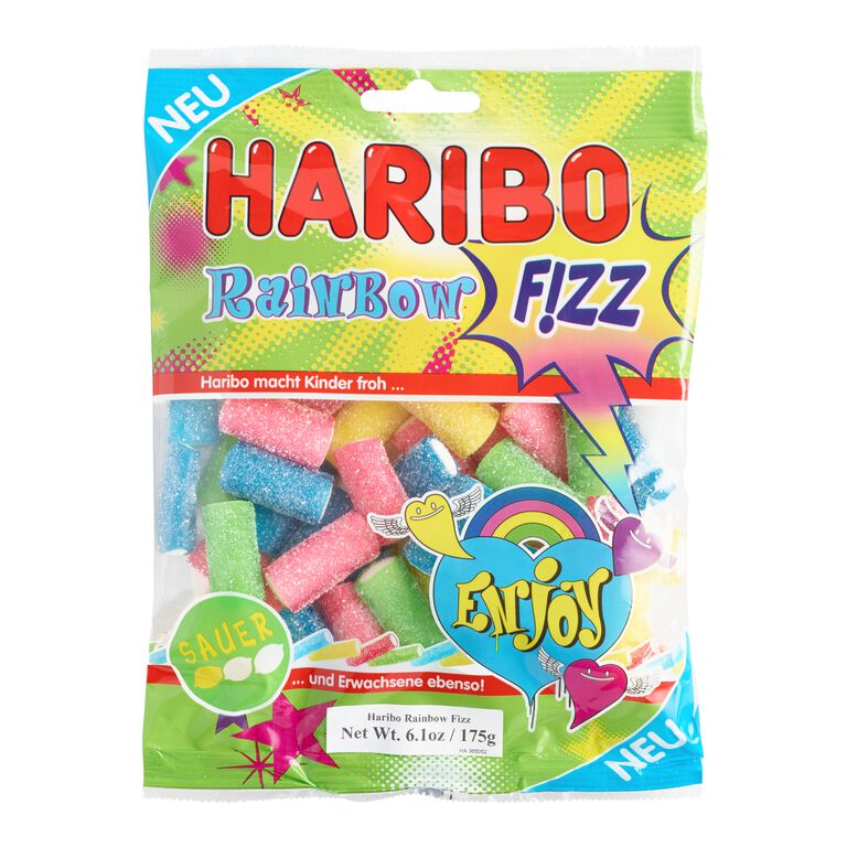 Haribo Rainbow Sour Fizz Gummy Candy Set of 2 image number 1