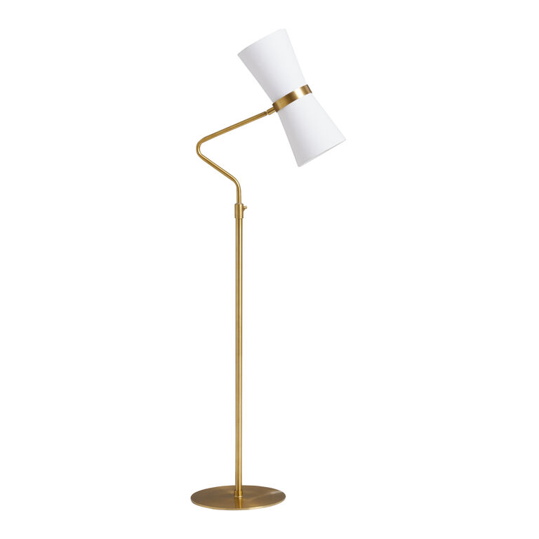 Mara Gold Metal 2 Light Adjustable Up Down Floor Lamp image number 4