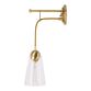 Seaham Gold and Glass Dome Wall Sconce image number 0