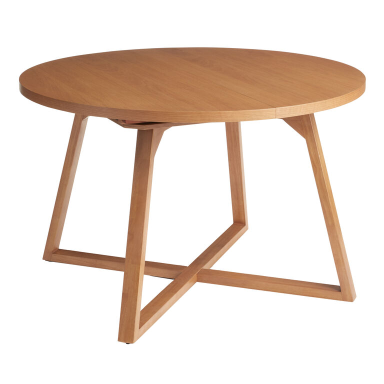 Maliyah Wood Rounded Extension Dining Table image number 4