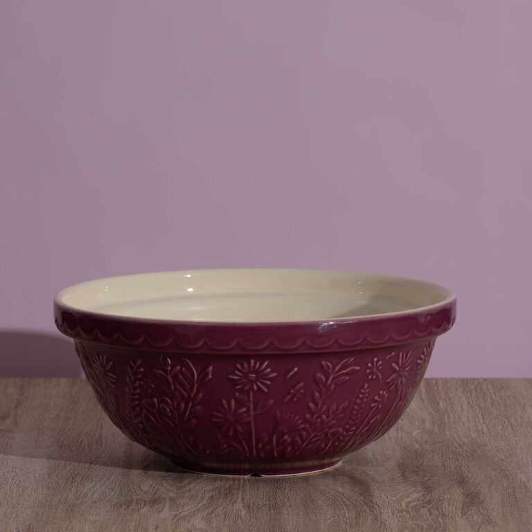 Mason Cash Medium Purple In the Meadow Ceramic Mixing Bowl image number 4