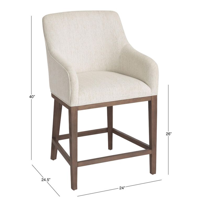 Arden Natural Upholstered Counter Stool image number 6
