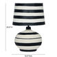 Arcade Black and White Horizontal Stripe Table Lamp image number 6