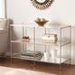Aurora Gold Metal and Glass End Table with Shelf image number 1
